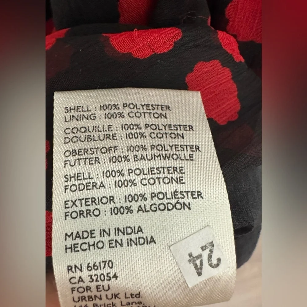 Free People Parker Top in Red & Black